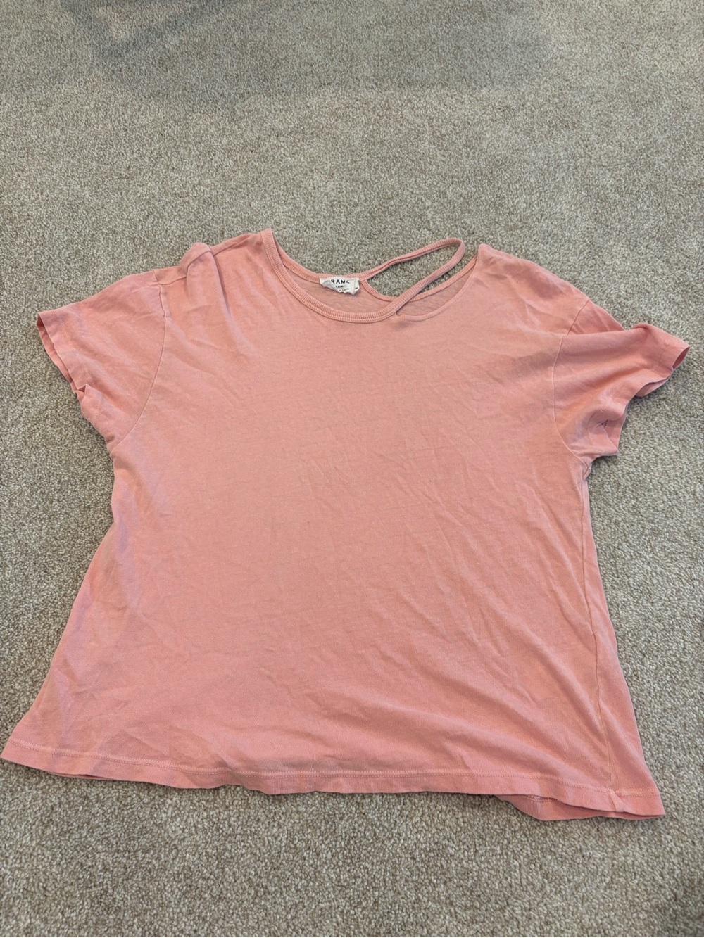 Frame denim cutout neckline tshirt size S
